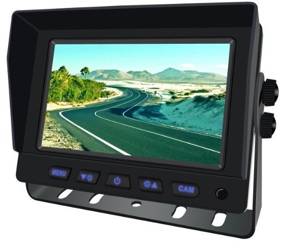 Monitor auto hibrid cu 2 canale inversare de 5" AHD/CVBS