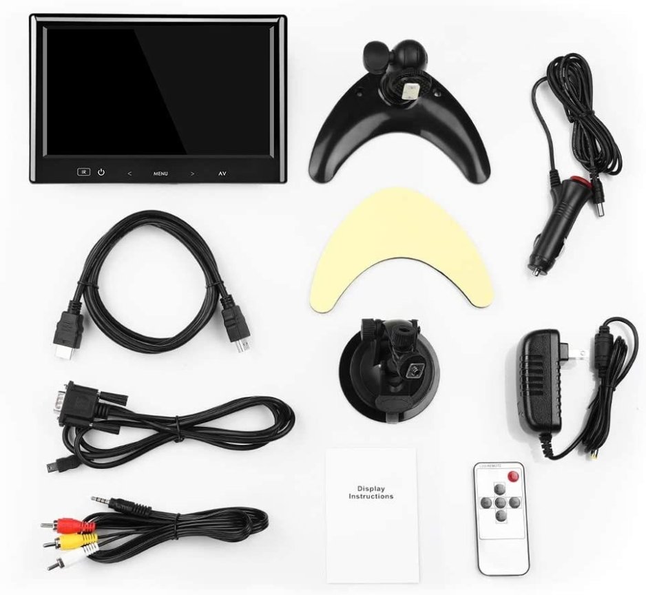Monitor WiFi 10" Mirror link - Conexión HDMI, VGA, AV