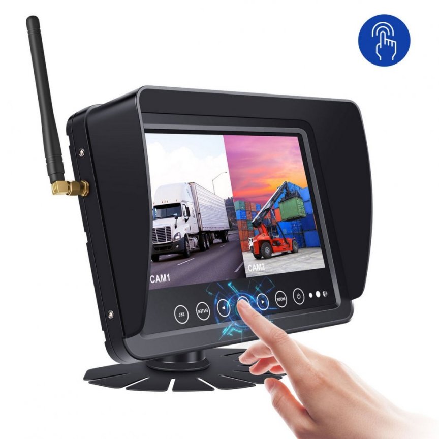 AHD vodotěsný WiFi set - 7" LCD monitor + 2x kamera