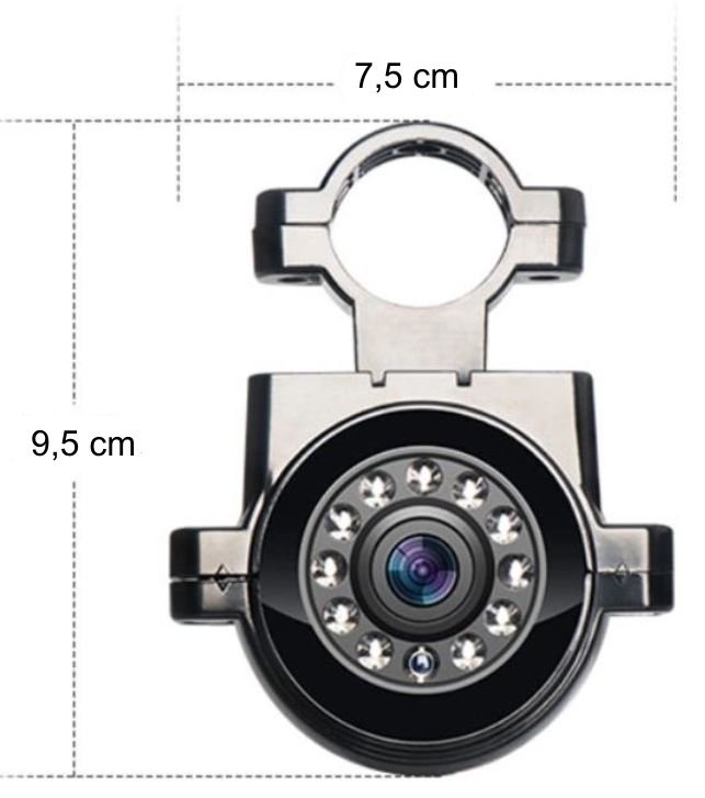 Telecamera HD per retromarcia IP68 impermeabile con visione notturna a 11 LED IR