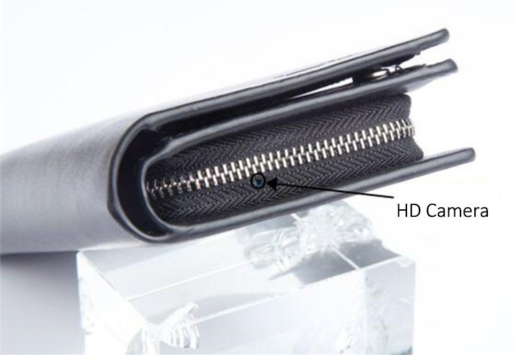 Spy FULL HD kamera v peněžence Wifi + detekce pohybu