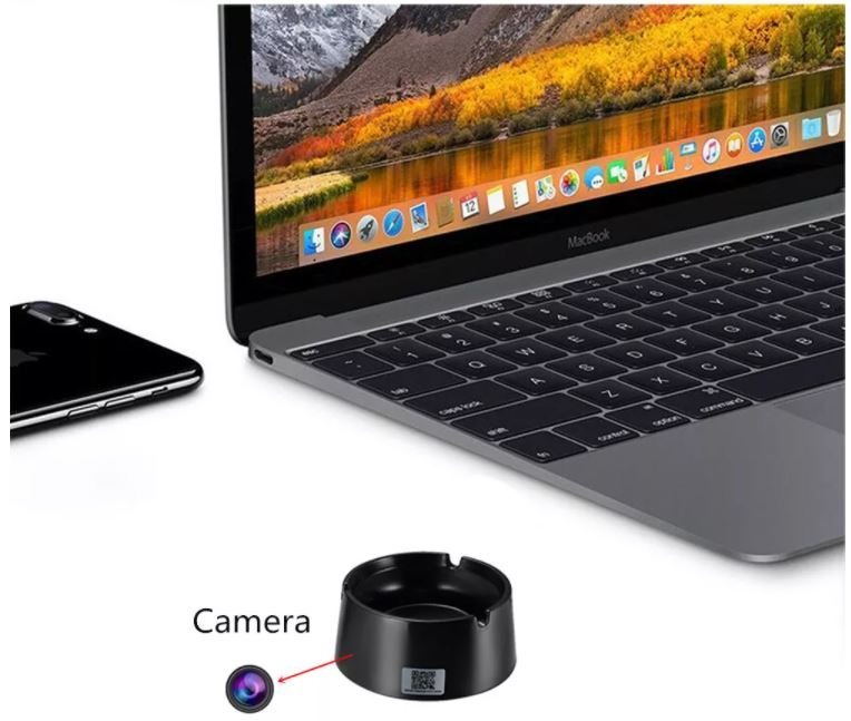 Spia della telecamera posacenere FULL HD + Wifi + rilevamento del movimento