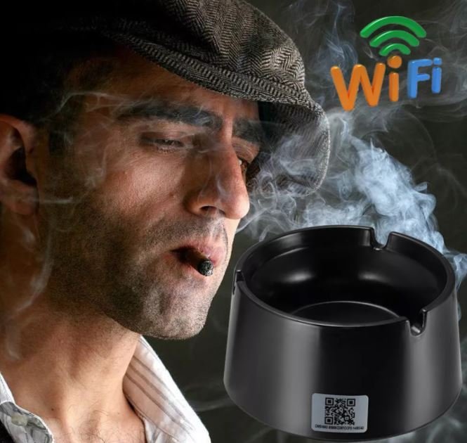 Spia della telecamera posacenere FULL HD + Wifi + rilevamento del movimento