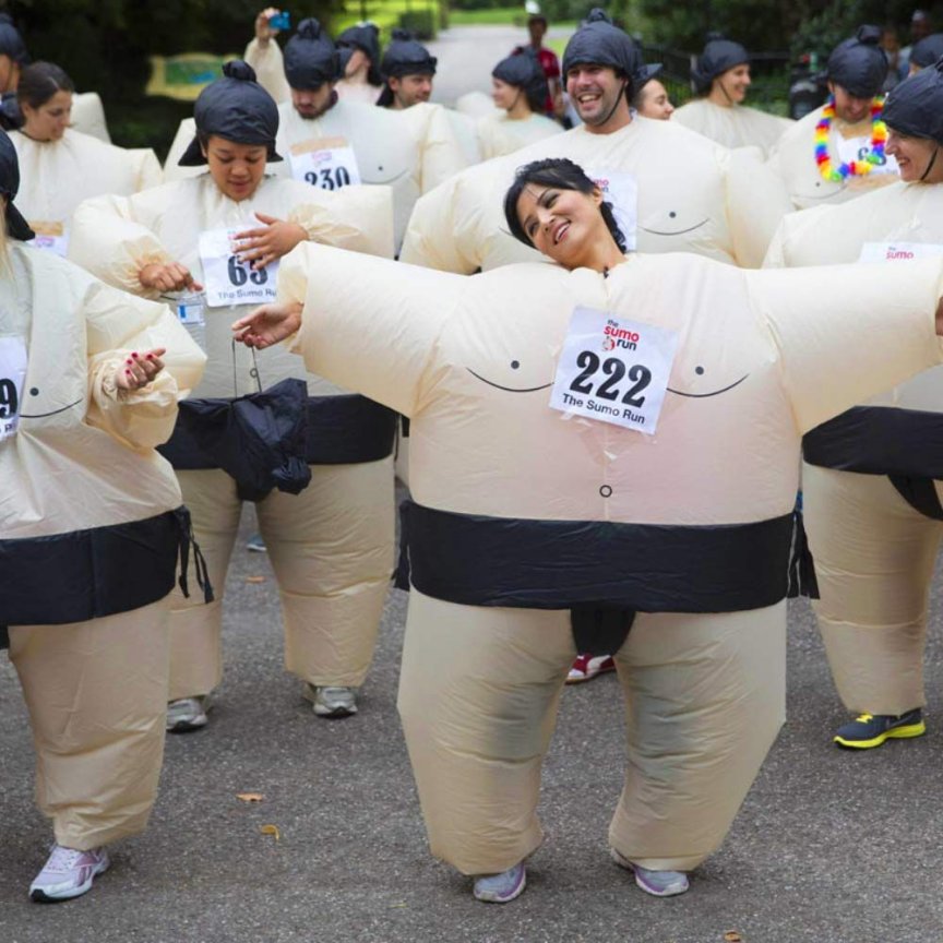 Kostým sumo zápasníka - nafukovací oblek zápasníka sumo s ventilátorem