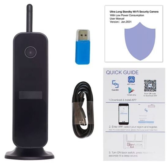 Камера на рутера Wifi + FULL HD 145° ъгъл + IR LED нощно виждане + детекция на движение