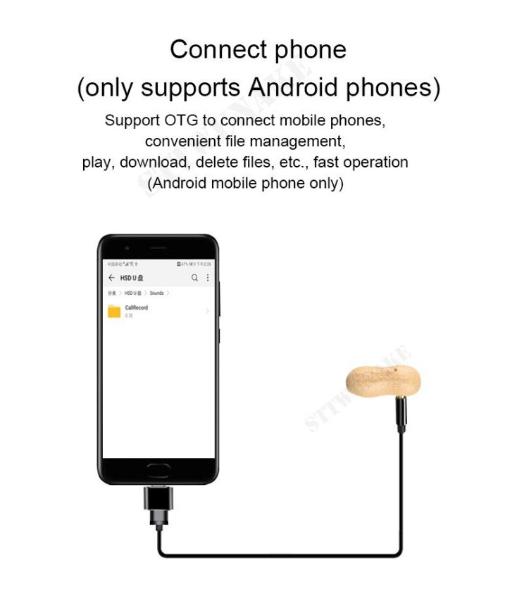 Peanut шпионски диктофон Mini - VOX разпознаване на глас + MP3 плейър + 16 GB памет