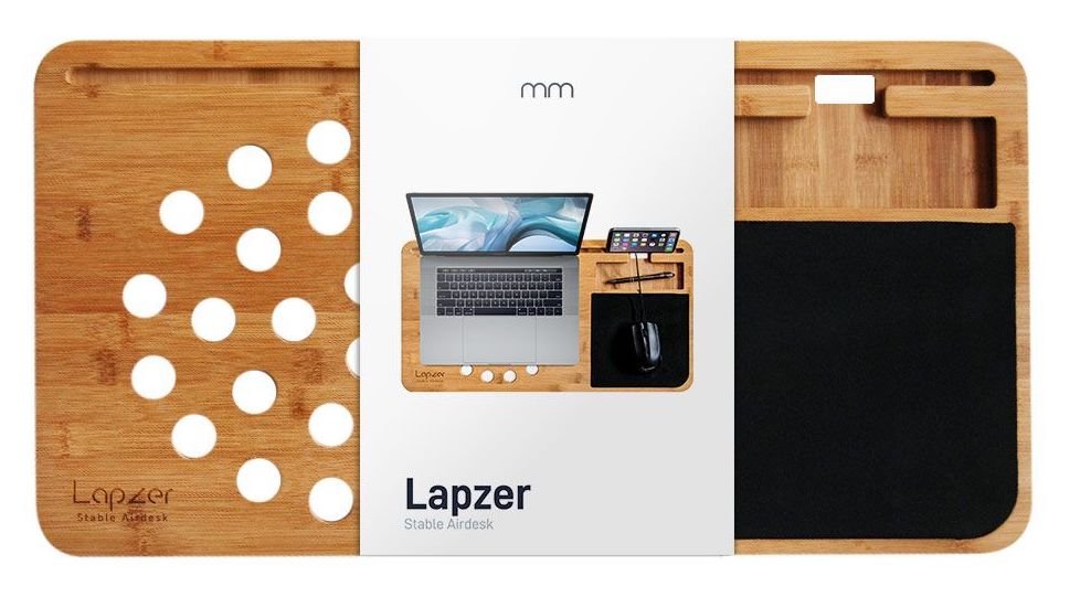 Podložka pod notebook bambusová – pracovní podložka se stojanem na mobil