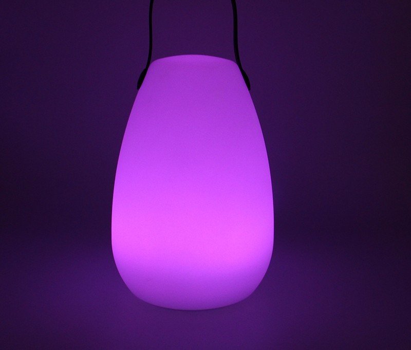 Prenosné LED svetlo s rúčkou do záhrady / terasu s výberom 8 farieb + vodeodolné IP44 krytie