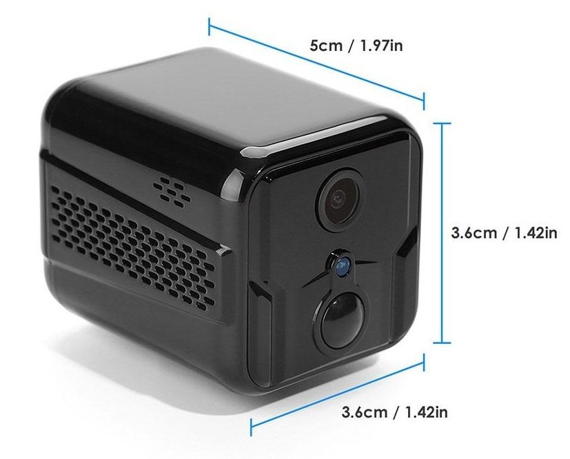 Миниатюрна FULL HD IP камера с държач PIR detection WiFi + IR LED нощно виждане