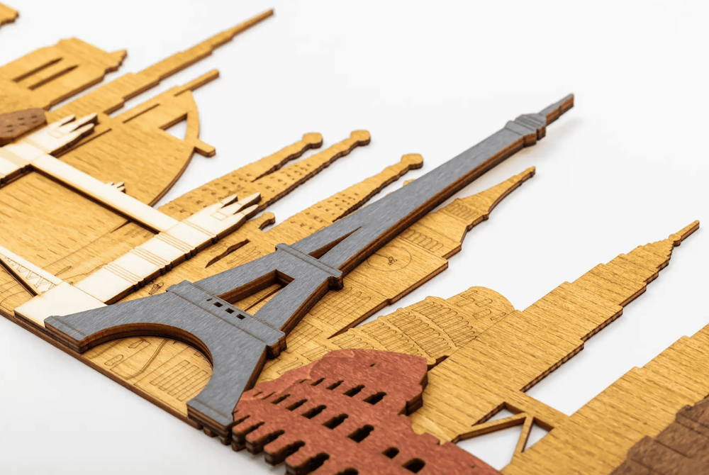 Světové památky - set 25 ks pro 3D nástěnnou mapu 105×25 cm