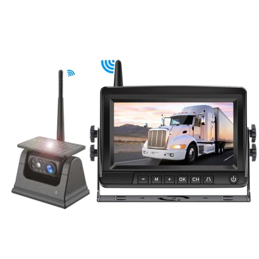 Kit retromarcia solare - Monitor 7" + telecamera magnetica wifi HD 720P