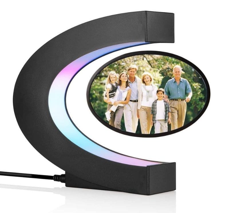 Fotorámeček levitující magnetický – rám na fotky vznášející se + RGB LED osvětlení