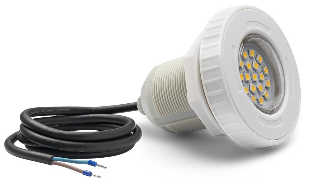 Svetla do bazena vodotesné IP68 s 3W svetlo LED biele 3000K - 103mm pre vinylové bazény alebo jazierka
