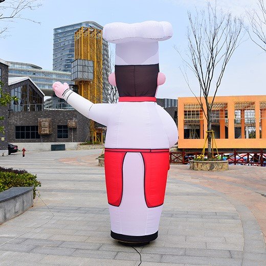 Kuchár - Veľký XXL nafukujúci reklamný panák s mávajúcou rukou (figurina) 3m Air dancer