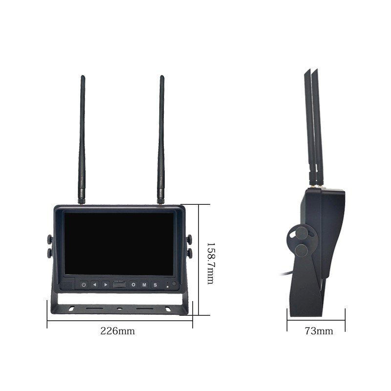 Работен КОМПЛЕКТ с лазер за мотокар - 1080P wifi камера с IP68 + батерия 2600 mAh + 7″ AHD монитор
