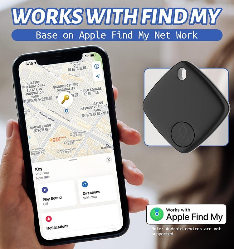 Mini GPS lokátor vyhladavac klucov - ako smart kľúčenka na kľúče s bluetooth (Apple Find My)