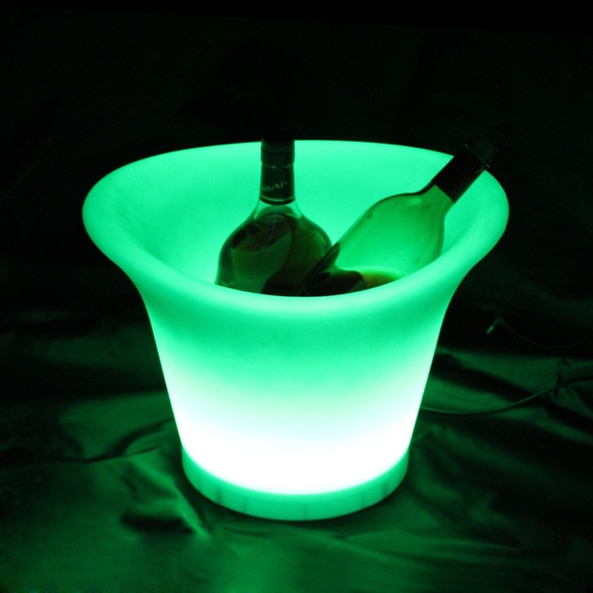 LED Vedro na chladené nápoje IP44 svietiace veľké + 8 farebných režimov a diaľkové ovládanie