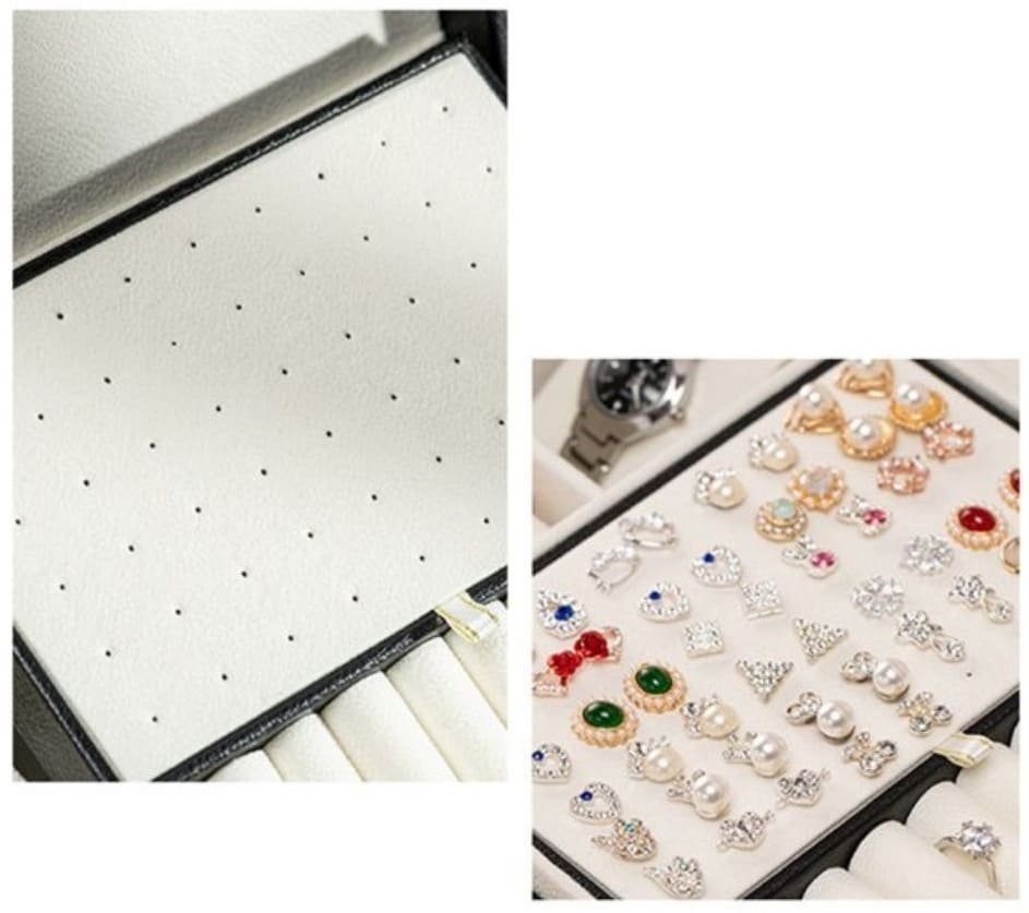 Šperkovnica organizér so zámkom – box na šperky pre ženy a dievčatá 23 x 17,5 x 8,5 cm