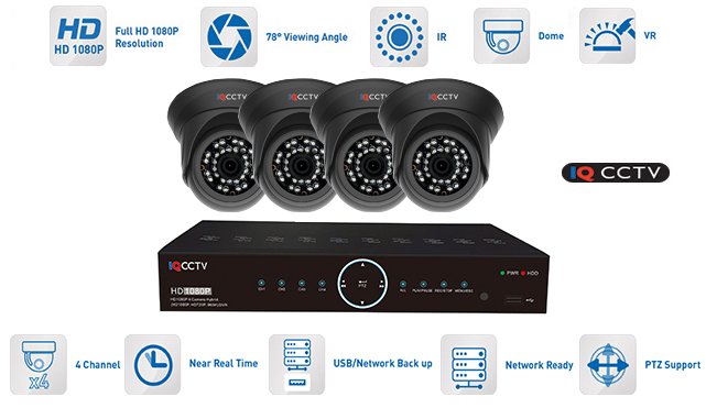 Kompleti kamer 4x AHD kamera 1080p z 20m IR in hibridnim DVR