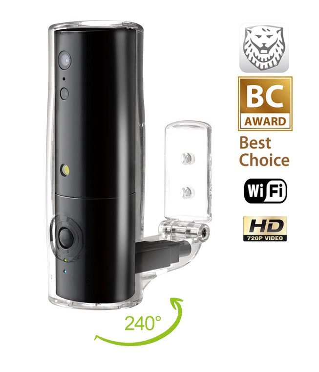 Telecamera IP WiFi per esterno HD iSensor Patio - girevole di 240°