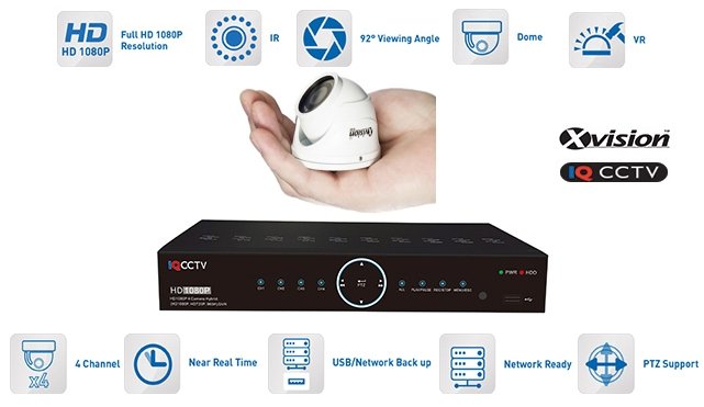Sistema de micro câmera AHD - 1x câmera 1080p com 15 m IR e DVR