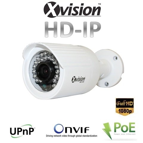 Telecamera IP di monitoraggio Full HD con LED IR da 30 metri, PoE