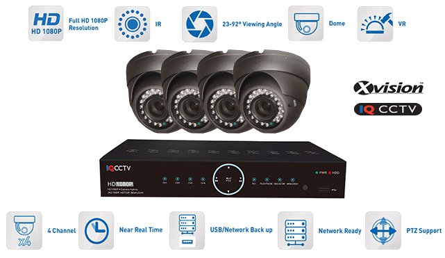 Sistemi CCTV kamer AHD 4x 1080p kamera s 40 metrov IR + DVR