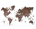 Drevená mapa 2D jednofarebná