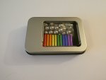 Farebné tyčinky magnetické + 27 guličiek strieborných neodymové
