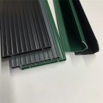 Masilla plástica para mallas y paneles de tiras de PVC - Valla vertical 3D de lamas - color verde