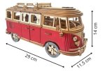 Model retro auto 3D skládací – puzzle auto model Volkswagen VW T1 dřevěný