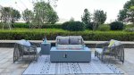 Betonove stoly s ohniskom - outdoor prenosné ohnisko - PORTOGUAPO 152x61 cm