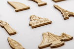 Dekoratívne miniatúry pamiatok 22 ks – doplnok k nástenným mapám sveta