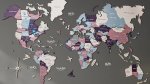 3D mapa světa nástěnná PASTEL 150×90 cm – originální obraz na zeď