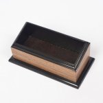Kancelářský set - luxusní 8-dílný na pracovní stůl (ořech + hnědá kůže)