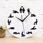 Hodiny Kamasutra nástěnné – nástěnné hodiny s motivem Kamasutry 30 cm