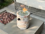 Stolní krb na propan bombu - plynový ohřívač terasu BRIKON (43x25cm)