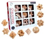 Hlavolamy dřevěné 3D – set 9 skládaček pro děti a dospělé