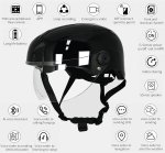 Smart prilba s kamerou – WiFi prilba s AI asistentom + Bluetooth + G-senzor + hudba a SOS funkcie