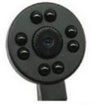 Telecamera Pinhole HD in un pulsante con IR 8x con angolo di 60° + microfono