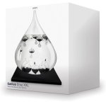 Teploměr s kapičkami ve skle – XXL kapka s 9 kuličkami 20x28 cm