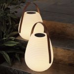 Solárny lampáš - LED lampa do záhrady s USB nabíjaním - svetlo teplá biela + 6 RGB farieb