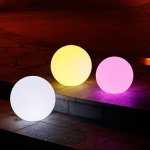 Solarna gula do zahrady 40cm - IP44 lampa s 8 LED farbami a 1200 mAh Liion + solárny panel