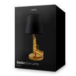 Lampa stolová zlatá – lampa s dizajnom pištole Beretta