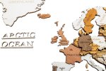 Velká 4D mapa světa 300x150cm – dřevěný obraz mapa světa ze dřeva ORIGINAL