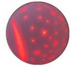 Svietiaci mesiac - Gula obloha LED svietiaca 22 cm - meniteľné RGBW farby + vstavaná batéria 1500mAh + IP44