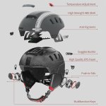 Smart prilba na lyže a snowboard – Prilba na zimné športy s bluetooth + reproduktory + mikrofón + SOS systém