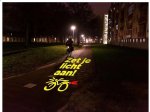 Logo Gobo проектор 80W LED въртящ се - прожекция до 50м върху сгради, тротоари, стени