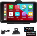 Mirror link monitor 7" - suport pentru partajarea imaginilor de pe telefonul mobil + Wifi + Bluetooth + cameră