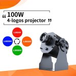 Gobo проектори 100W - прожекция върху сгради до 70M + 4xLogo tray + дистанционно управление